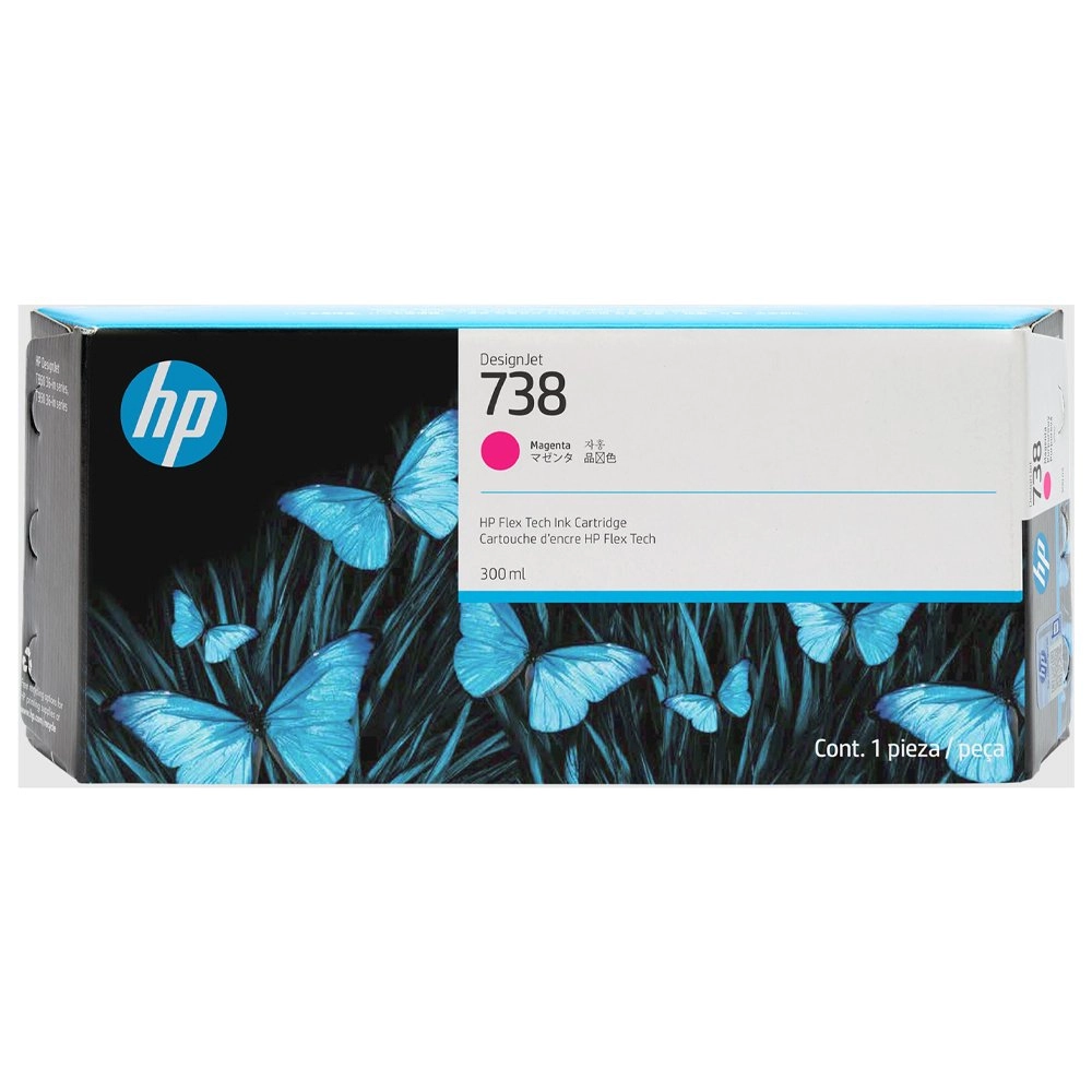 Cartucho de Tinta HP 738 Magenta 300 ml - 676M7A