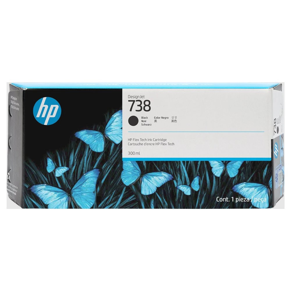 Cartucho de Tinta HP 738 Preto 300 ml - 498N8A  Cartucho de Tinta HP 738 Preto 300 ml - 498N8A