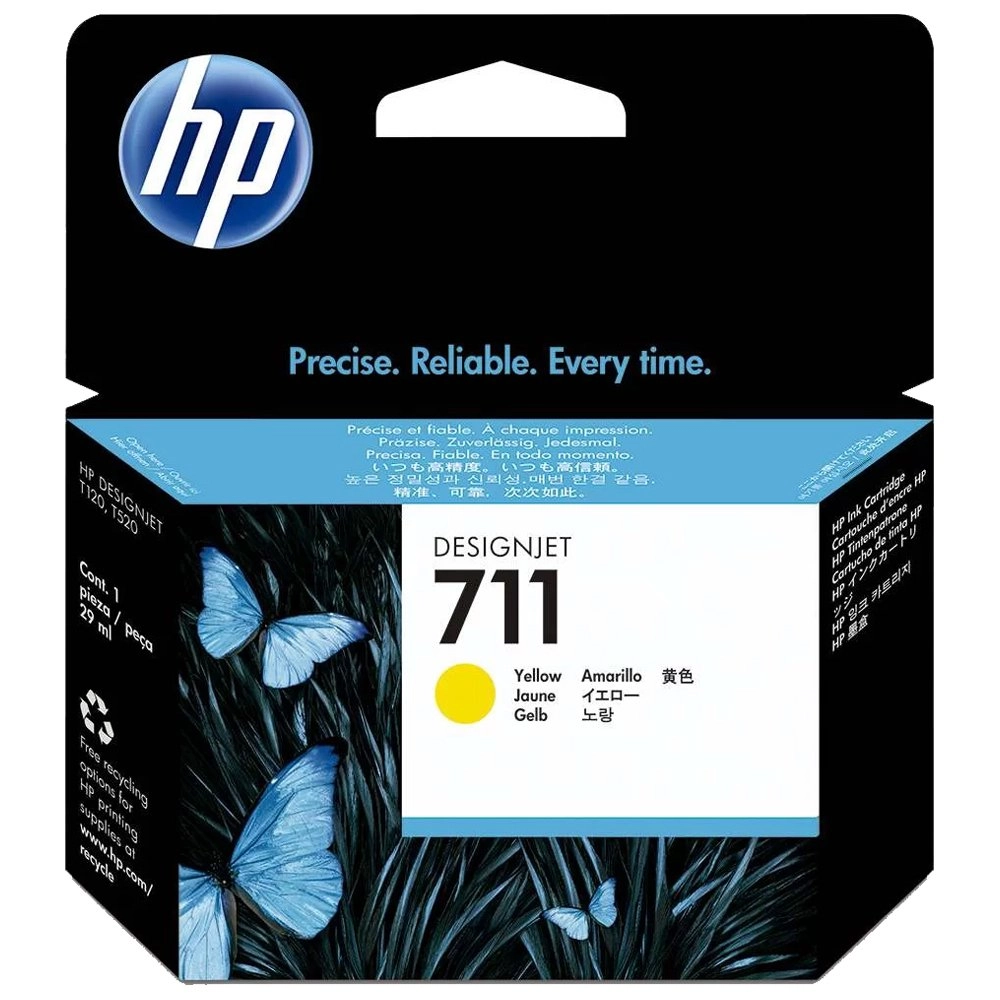 Cartucho de Tinta HP 711 Amarelo PLUK 29ml CZ132AB