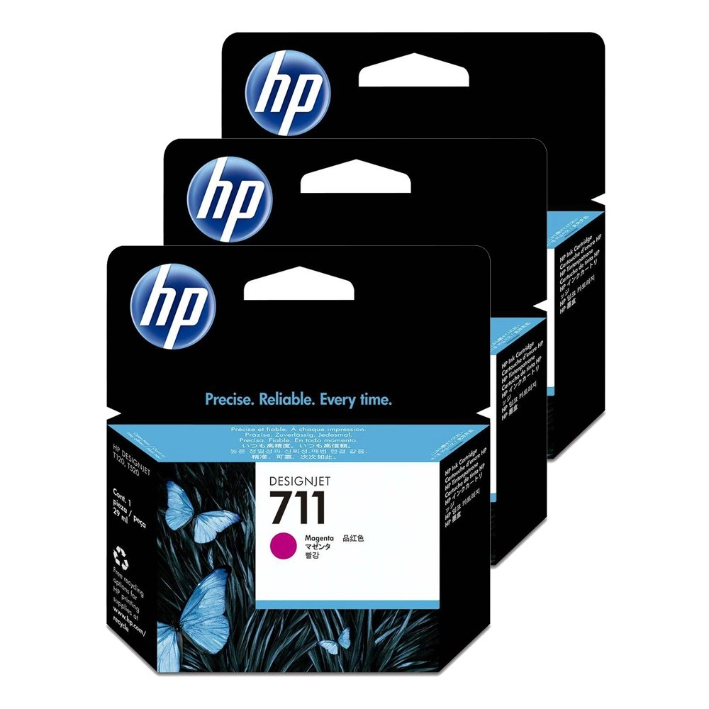 Cartucho de Tinta HP 711 Magenta PLUK 29ml (3 unid) CZ135AB