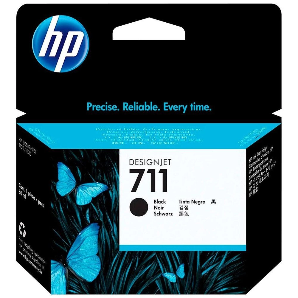 Cartucho de Tinta HP 711 Preto PLUK 80ml CZ133AB