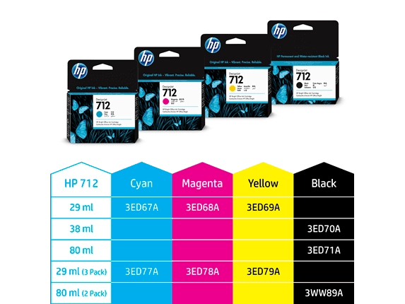 Cartucho de Tinta HP 712 Preto PLUK 80ml - 3ED71A