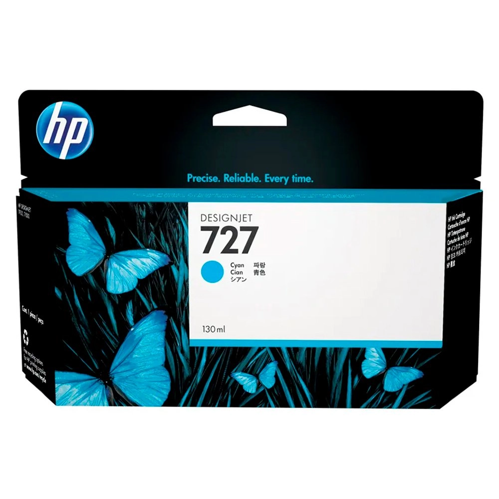 Cartucho de Tinta HP 727 Ciano PLUK 130ml B3P19A