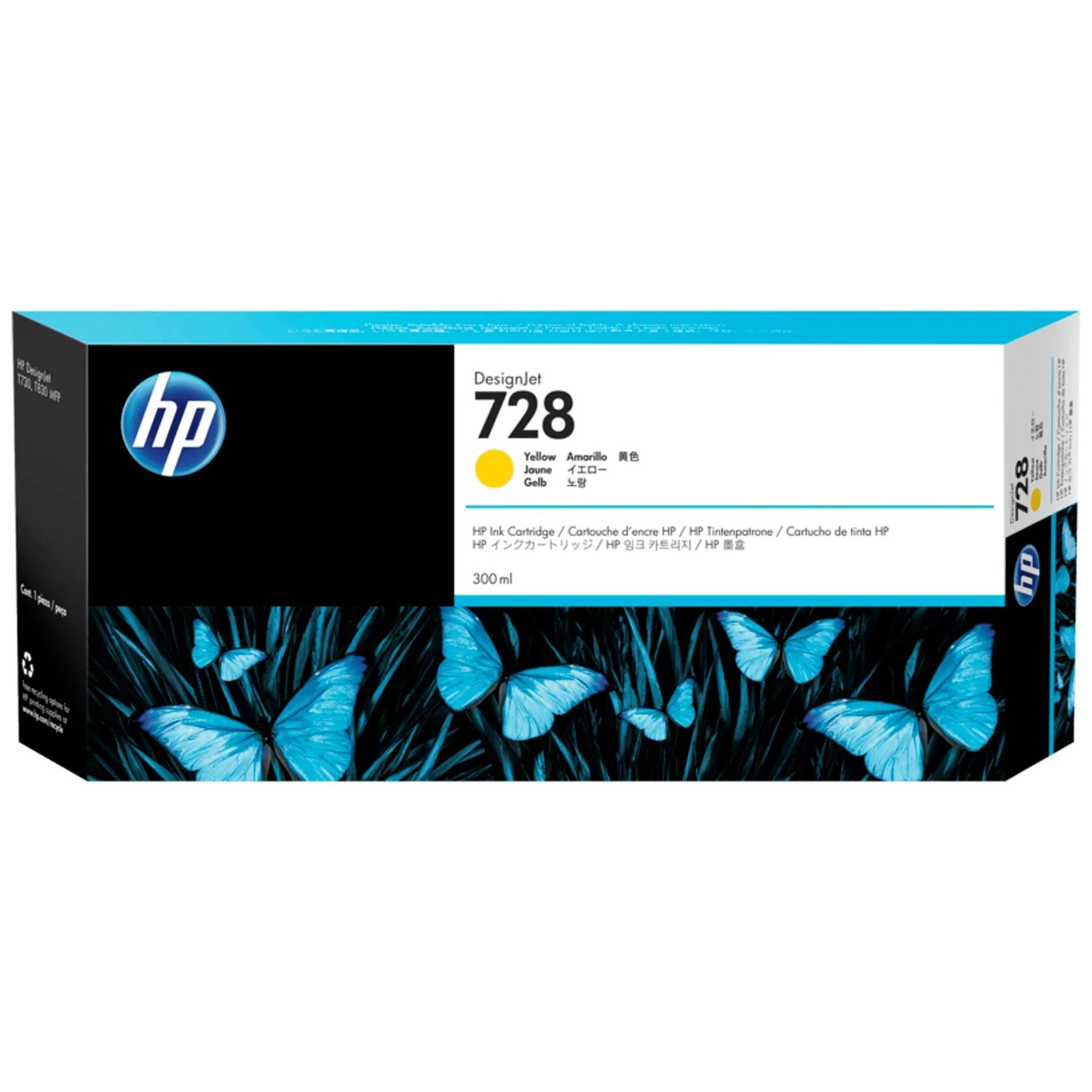 Cartucho de Tinta HP 728 Amarelo PLUK 300 ml F9K15A