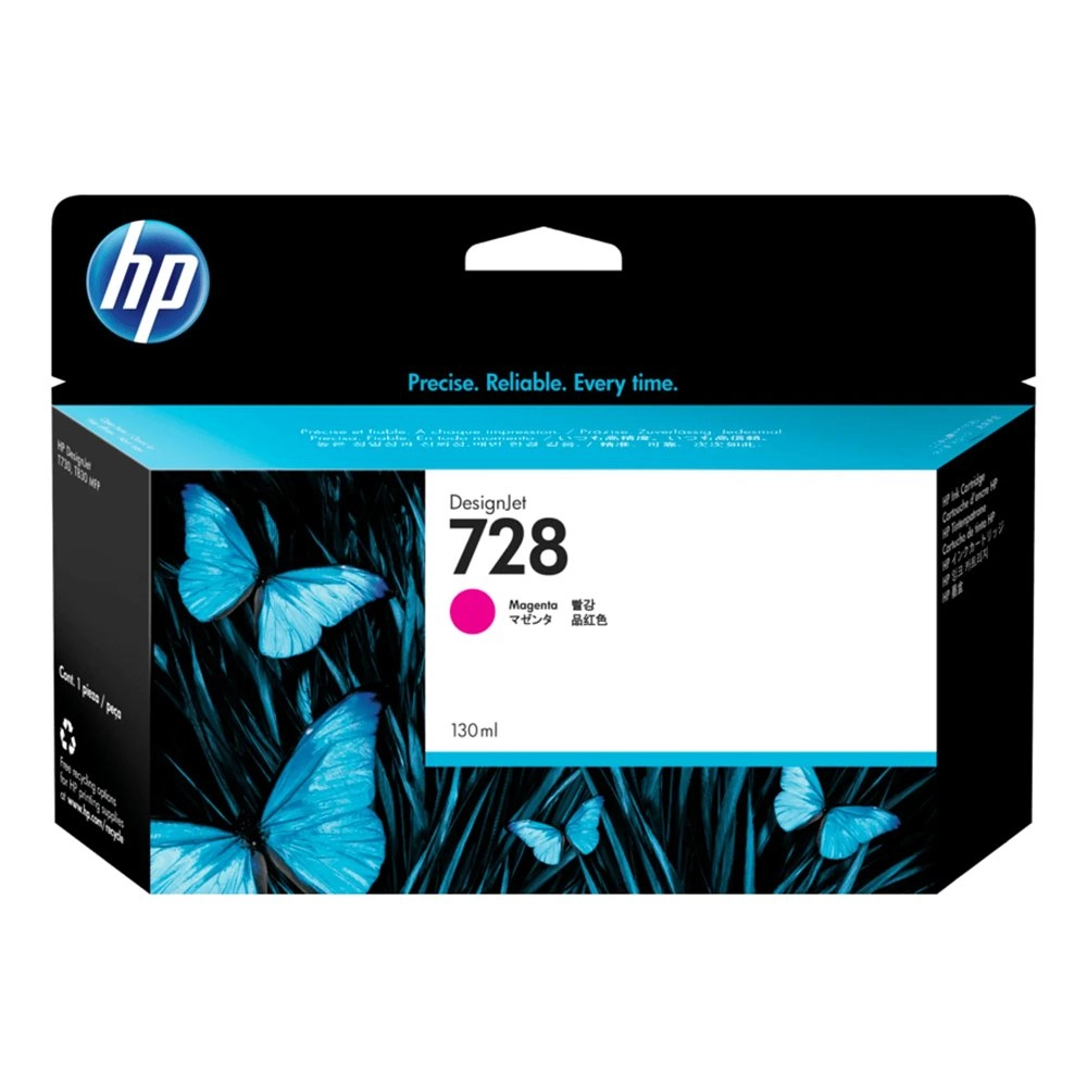 Cartucho de Tinta HP 728 Magenta PLUK 130 ml F9J66A