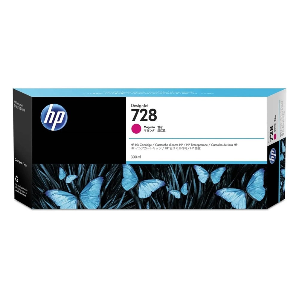 Cartucho de Tinta HP 728 Magenta PLUK 300 ml F9K16A Cartucho de Tinta HP 728 Magenta PLUK 300 ml F9K16A