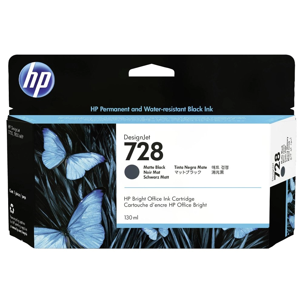 Cartucho de Tinta HP 728 Preto Fosco PLUK 130ml 3WX25A Cartucho de Tinta HP 728 Preto Fosco PLUK 130ml 3WX25A