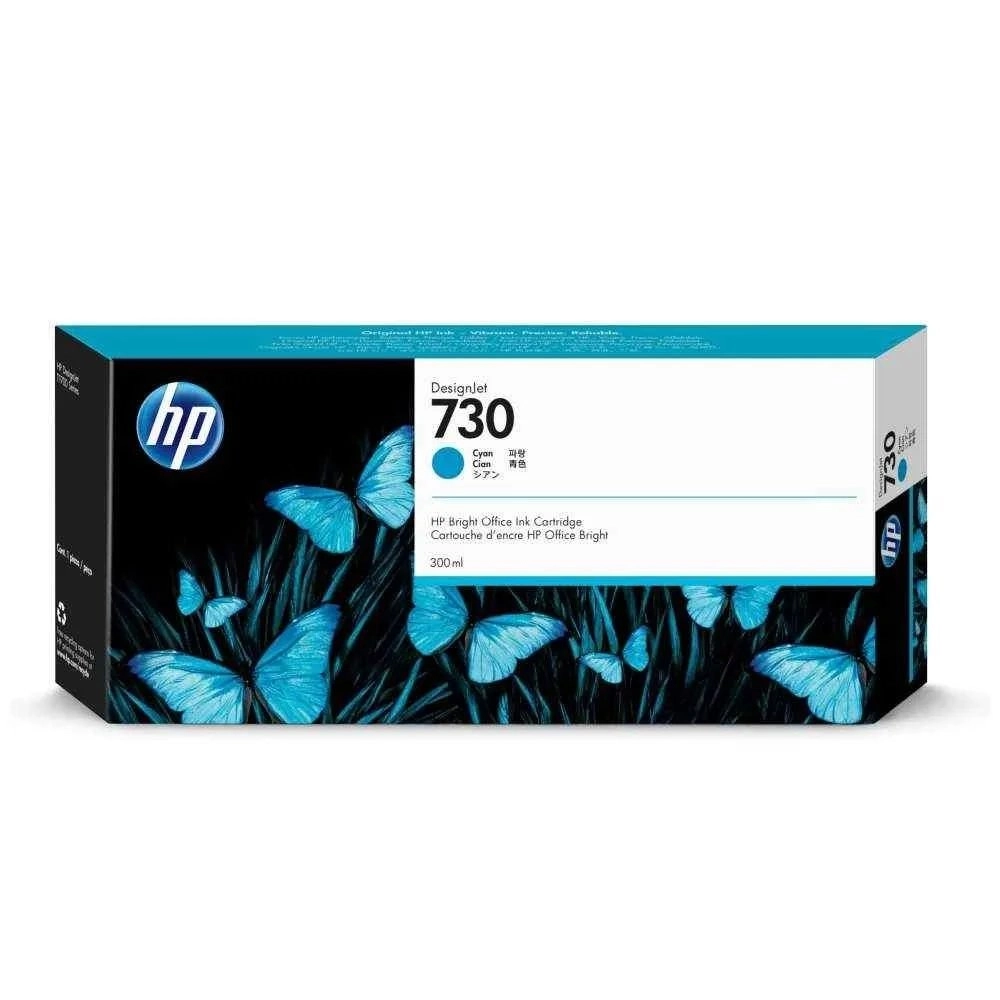 Cartucho de Tinta HP 730 Ciano PLUK 300 ml P2V68A