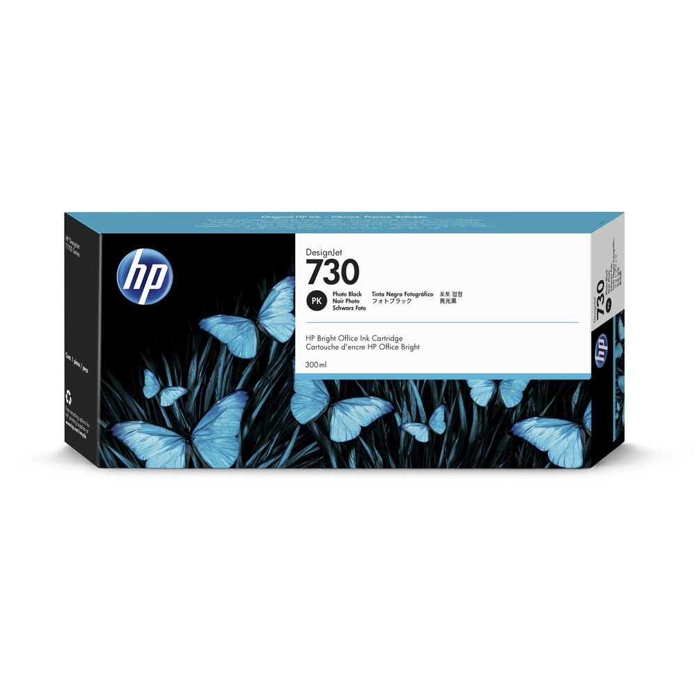 Cartucho de Tinta HP 730 Preto Foto PLUK 300 ml P2V73A Cartucho de Tinta HP 730 Preto Foto PLUK 300 ml P2V73A