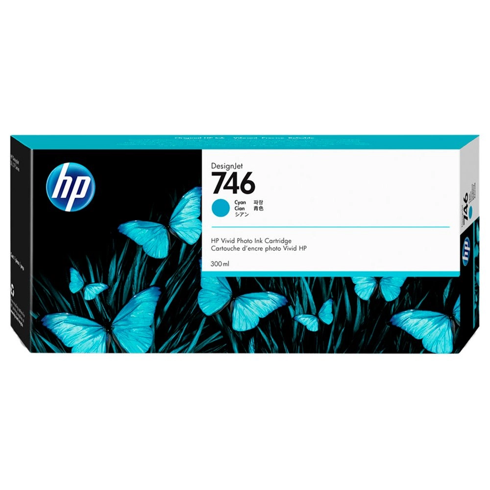 Cartucho de Tinta HP 746 Ciano PLUK 300ml P2V80A (Sob encomenda)