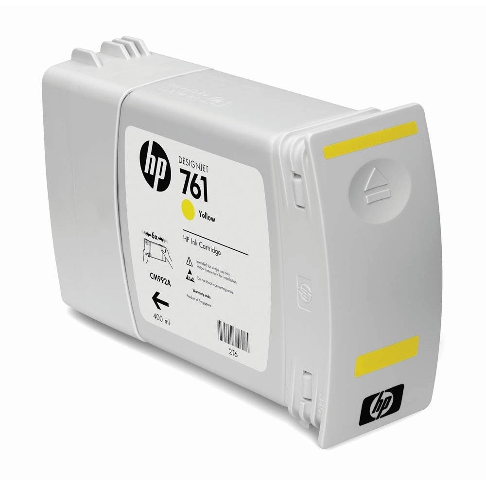 Cartucho de tinta HP 761 Amarelo PLUK 400 ml - CM992A (Sob encomenda)