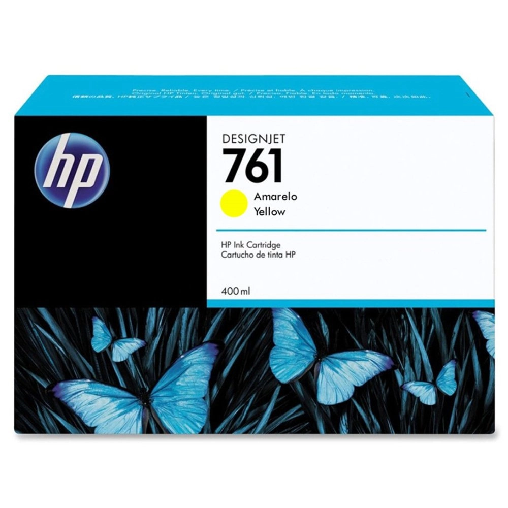 Cartucho de tinta HP 761 Amarelo PLUK 400 ml - CM992A (Sob encomenda)