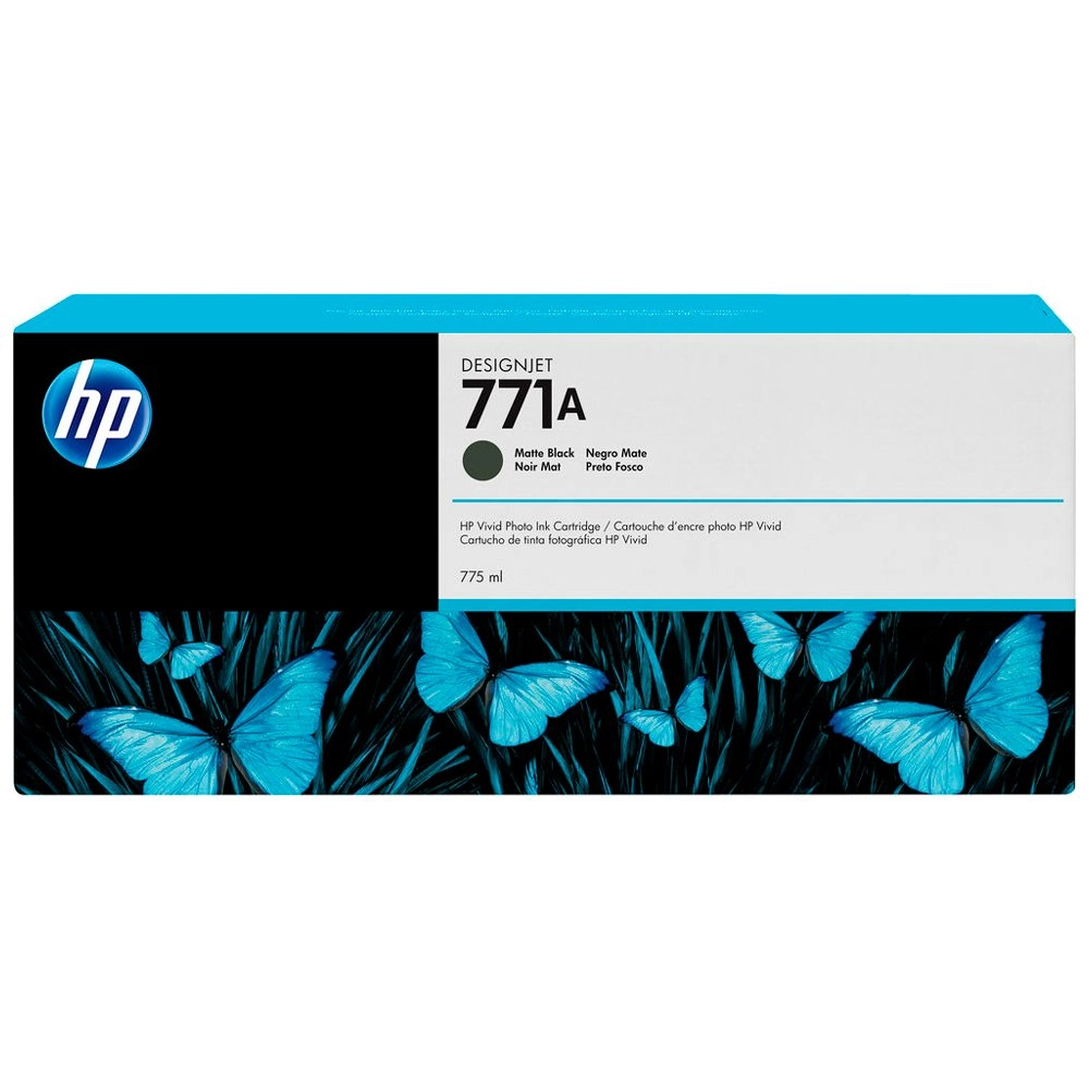 Cartucho de Tinta HP 771A Preto Fosco PLUK 775 ml B6Y15A (Sob encomenda)