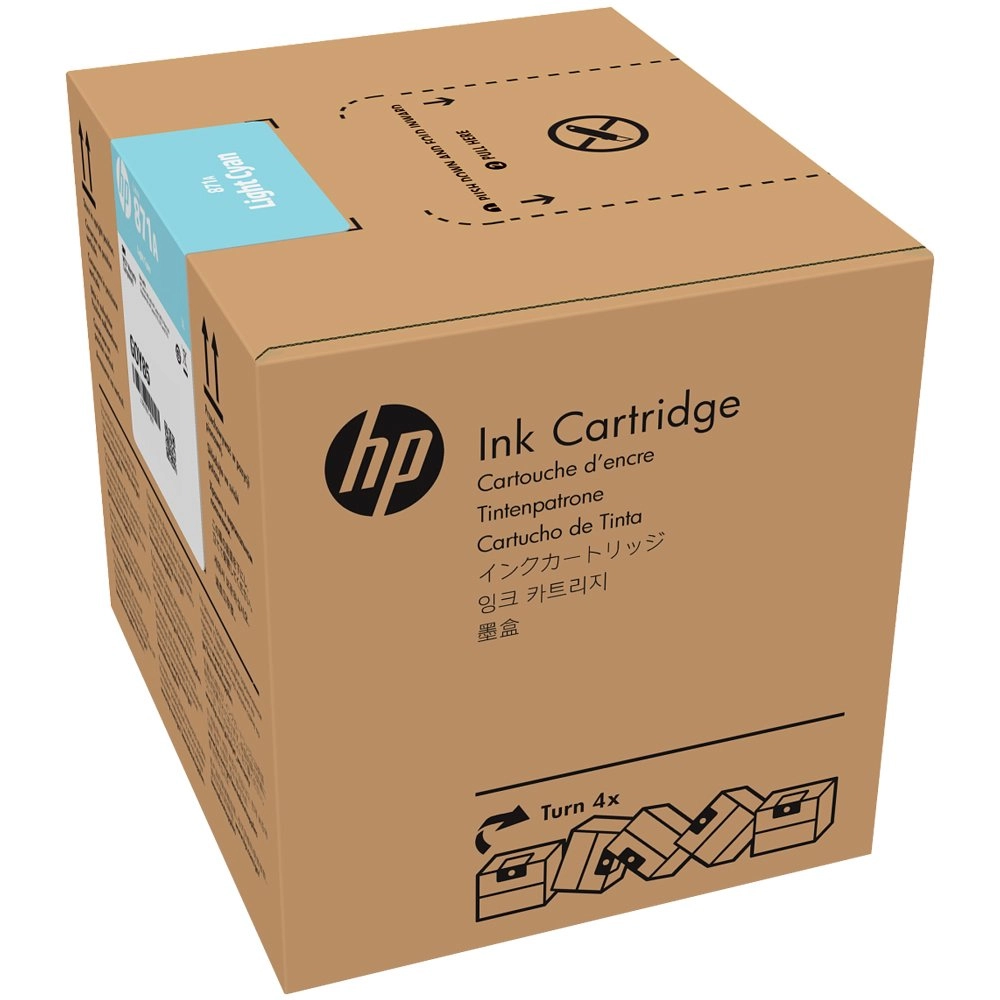 Cartucho de Tinta HP Látex 871, 3 Litros, Ciano Claro - G0Y83D