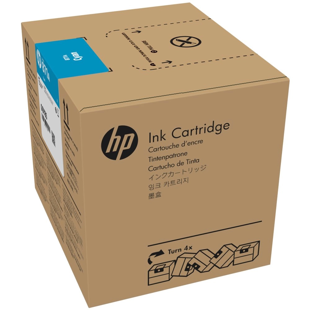 Cartucho de Tinta HP Látex 871, 3 Litros, Ciano - G0Y79D