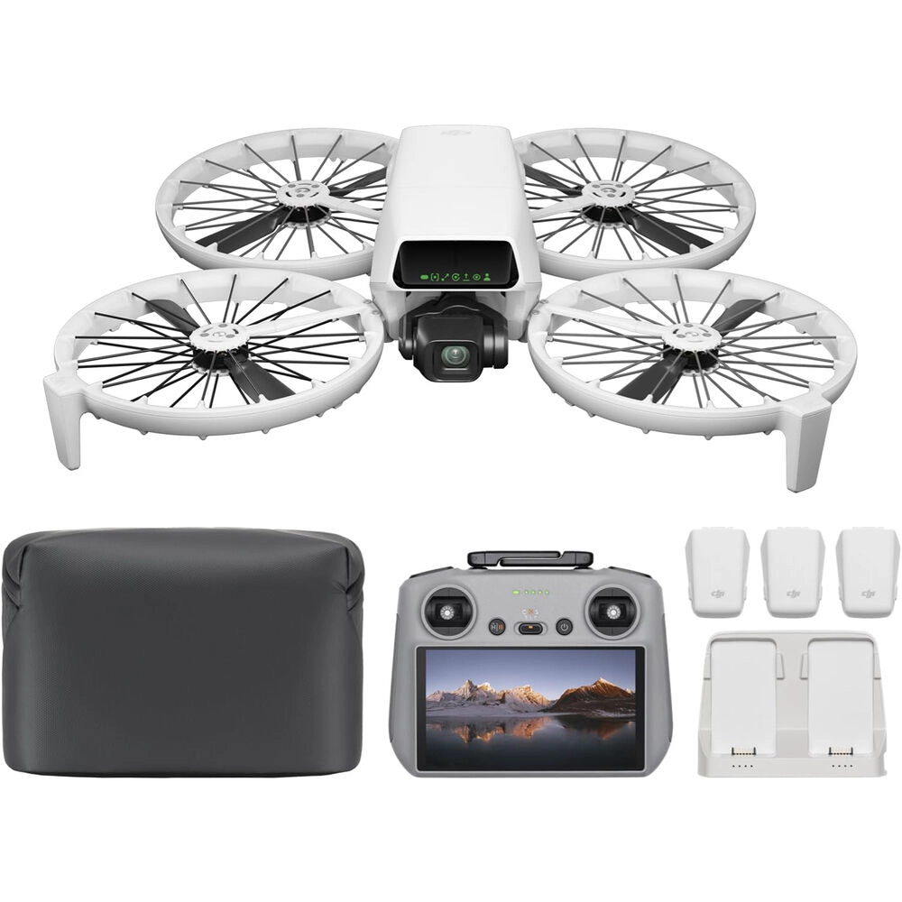Drone DJI Flip Fly More Combo, 4K, 60 FPS, HDR, Rastreamento IA, Autonomia de voo 31 min. (Controle com tela) BR - DJI061