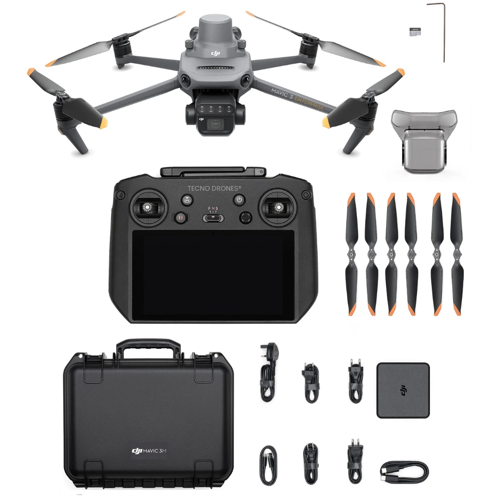 Drone DJI Mavic 3 Multiespectral, 4K, 60 FPS, Autonomia aprox. 43 min. (Controle com tela) BR - 4640007 Drone DJI Mavic 3 Multiespectral, 4K, 60 FPS, Autonomia aprox. 43 min. (Controle com tela) BR - 4640007