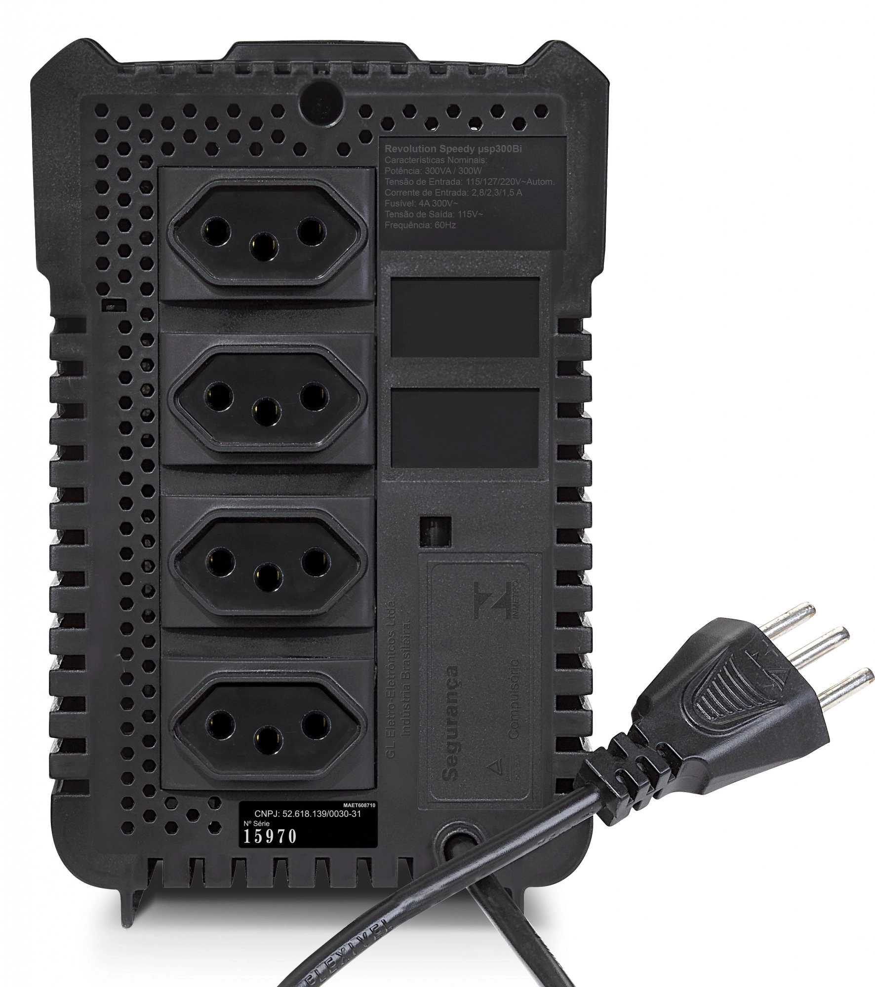Estabilizador SMS Revolution Speedy 300VA Bivolt USP300Bi 115V - 15970