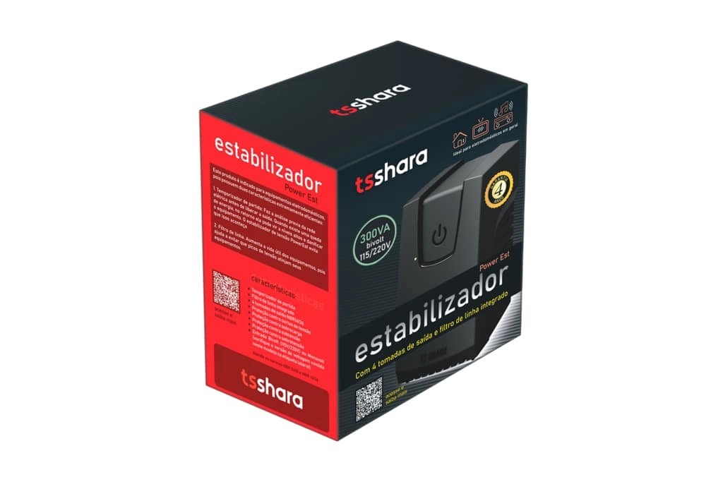 Estabilizador TS Shara Powerest 300VA Bivolt 115V - TS 9101