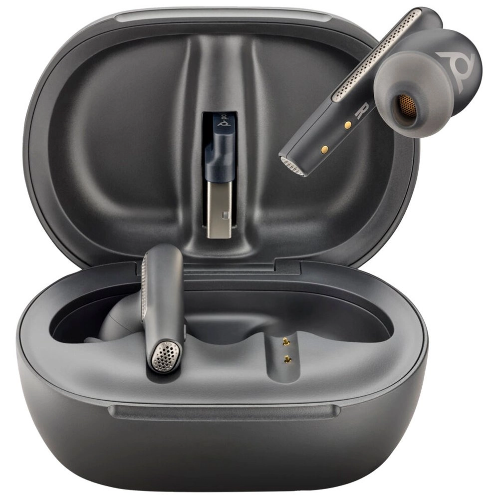 Fone de Ouvido Poly Voyager Free 60+ Earbuds, Preto, Teams, Bluetooth, USB-C, Case Touch - 7Y8H0AA