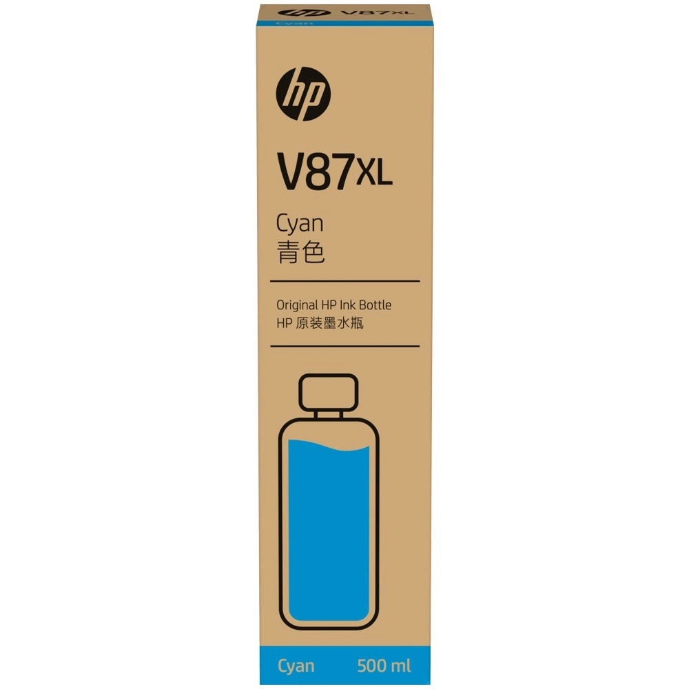 Garrafa de Tinta HP V87XL Ciano 500ml - 7FN95A