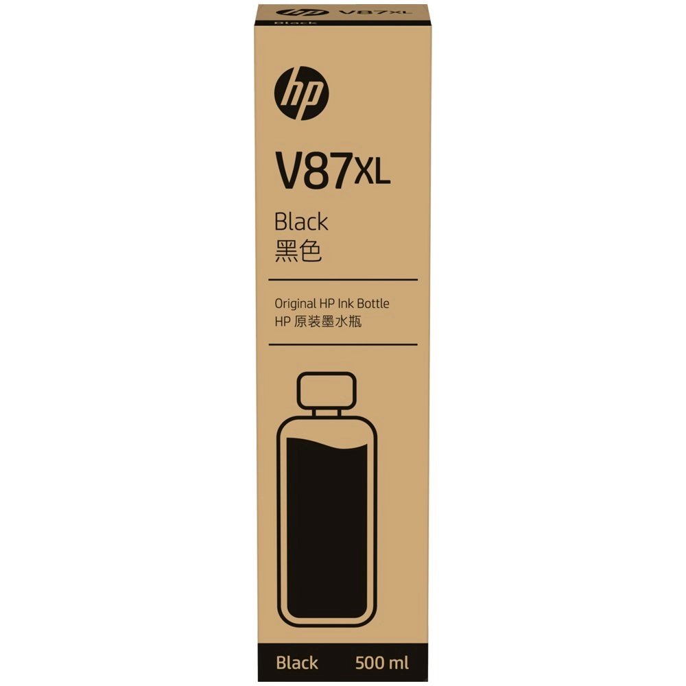 Garrafa de Tinta HP V87XL Preto 500ml - 7FN98A