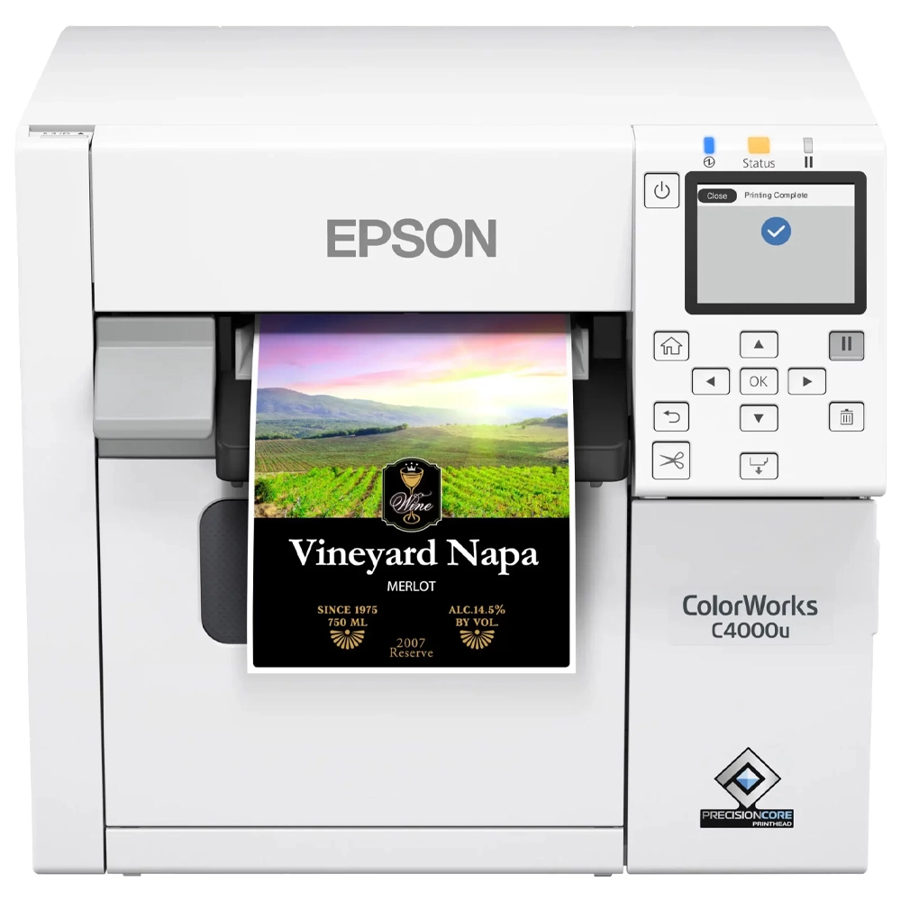 Impressora de Etiquetas e Rótulos Epson ColorWorks CW-C4000 Colorido, USB, Ethernet - C31CK03101 (Sob Encomenda)