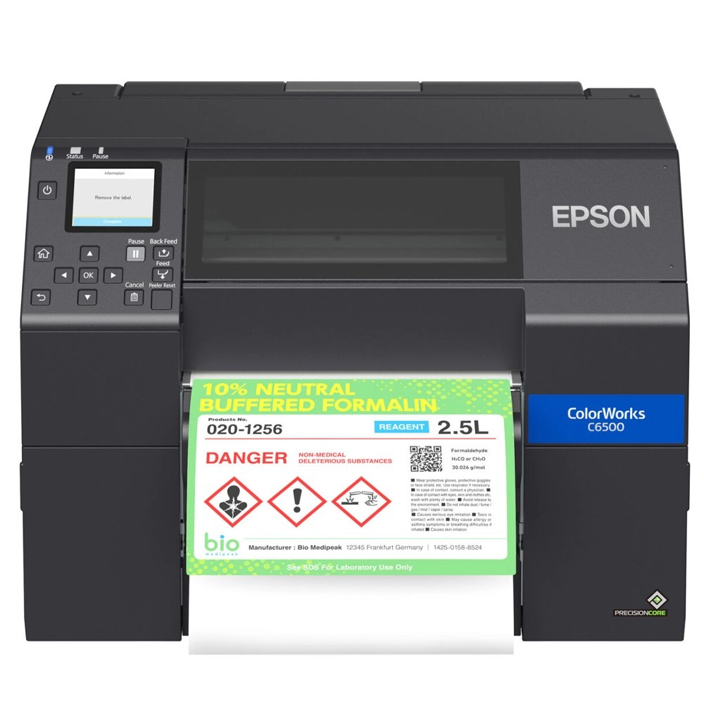 Impressora de Etiquetas e Rótulos Epson ColorWorks CW-C6500AU Colorido, USB, Ethernet - C31CH77101 (Sob encomenda)