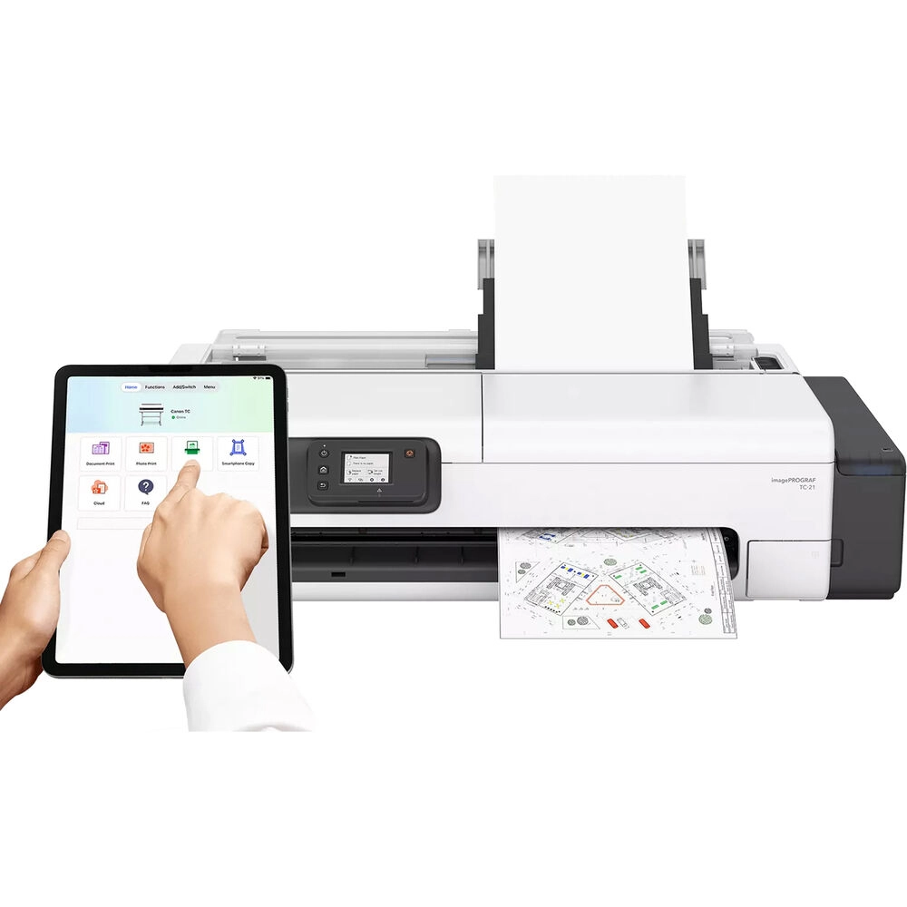 Impressora Plotter Canon imagePROGRAF TC-21, Jato de Tinta, Colorida, A1, 24", Wi-fi, Bivolt - 7055C008AA