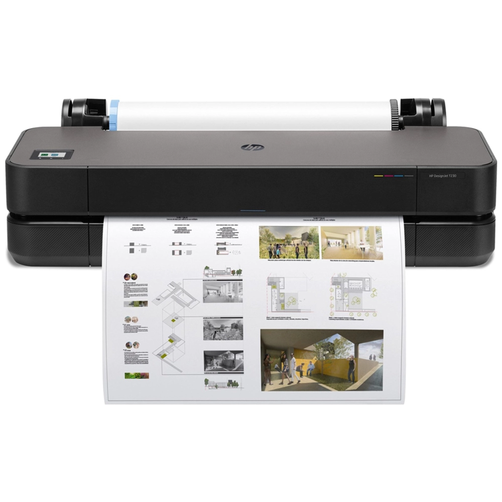 Impressora Plotter HP Designjet T230, Jato de Tinta, Colorida, A1, 24", Wi-Fi, Bivolt - 5HB07A#B1K