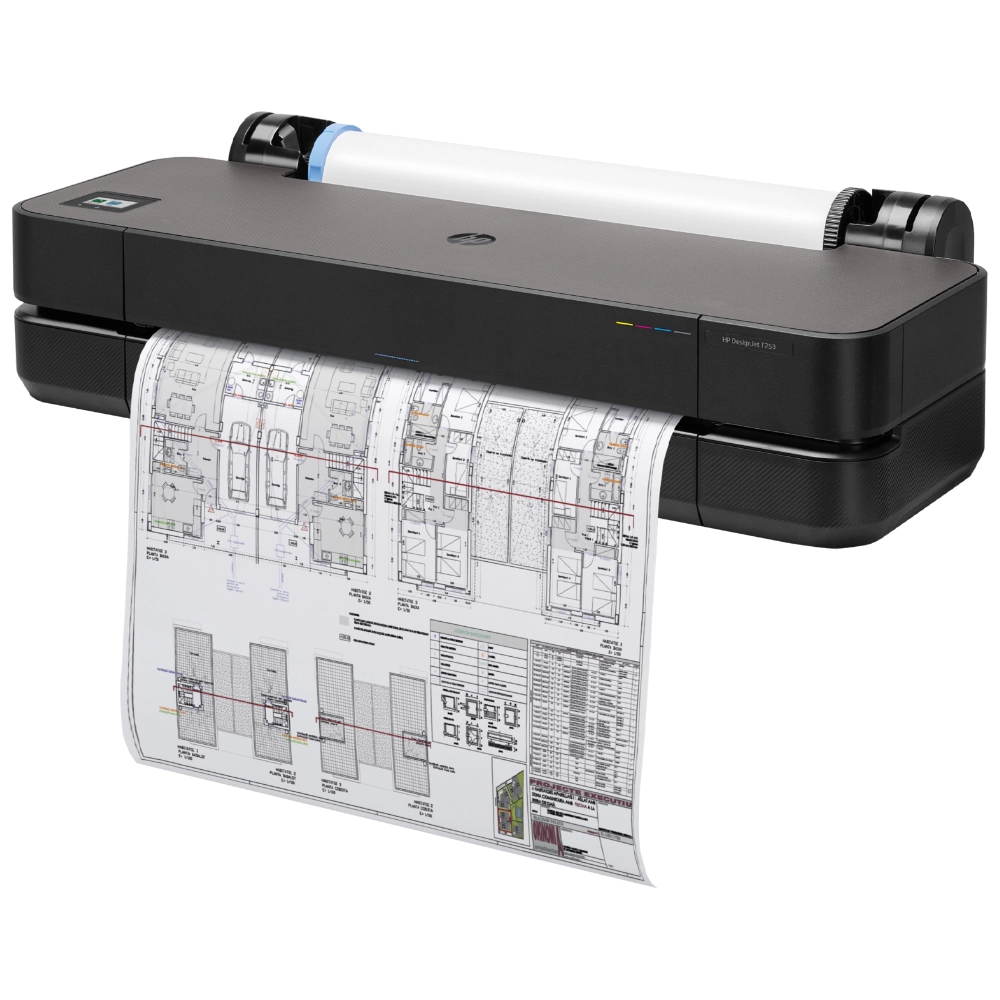 Impressora Plotter HP Designjet T250 ECOSpark, Jato de Tinta, Colorida, A1, 24", Wi-Fi, Bivolt - 5HB06D#AC4 - Edição 2025