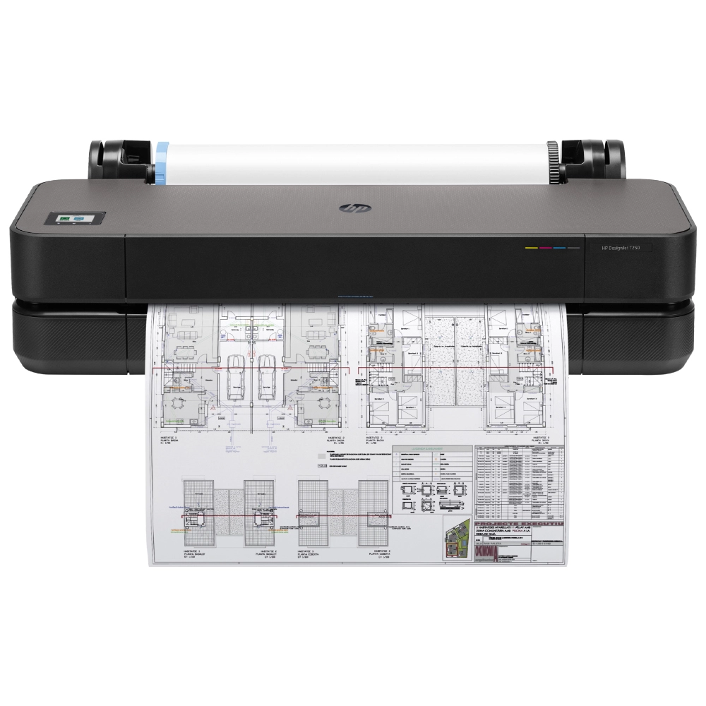 Impressora Plotter HP Designjet T250 ECOSpark, Jato de Tinta, Colorida, A1, 24", Wi-Fi, Bivolt - 5HB06D#AC4 - Edição 2025