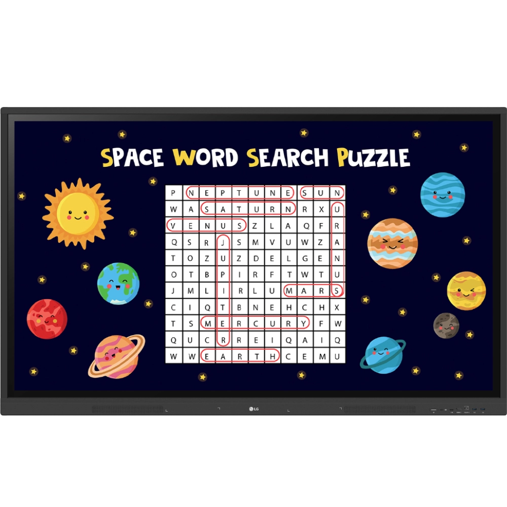 Lousa Digital Interativa LG 75", 4K, 40 Pontos Touch, Android 13, Google EDLA, IPS, 16/7, 390 cd/m², IPS, HDMI/VGA/USB-C/USB/RJ45/Áudio, Bluetooth - 75TR3DK-BM