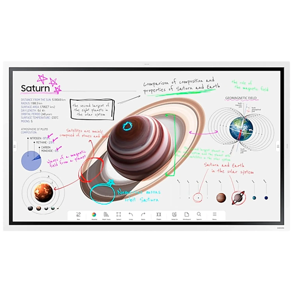 Monitor Profissional Interativo Samsung LED 55" WM55B, 4K, Flip Pro, Touchscreen, 16/7, 350 cd/m², HDMI/DP/USB/RS232C/RJ45/Áudio - LH55WMBWBGCXZA