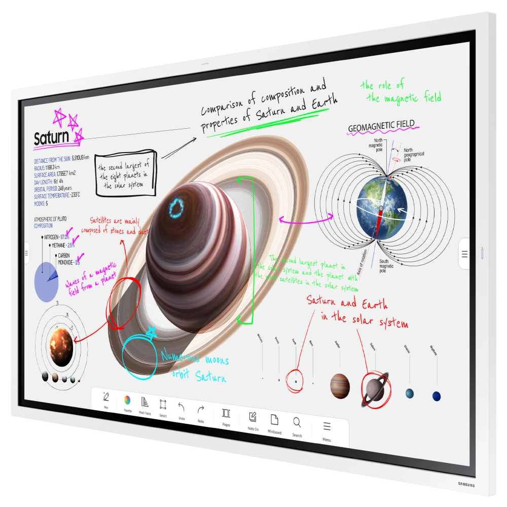 Monitor Profissional Interativo Samsung LED 65" WM65B, 4K, Flip Pro, Touchscreen, 16/7, 350 cd/m², HDMI/DP/USB/RS232C/RJ45/Áudio - LH65WMBWBGCXZA
