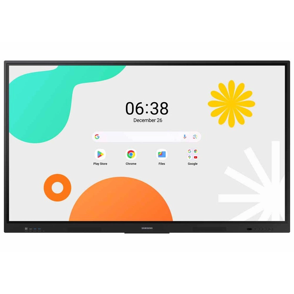 Monitor Profissional Interativo Samsung LED 75" WA75F, 4K, Android 14, Google EDLA, 40 Pontos Touch, 16/7, 400 cd/m², HDMI-Out/USB-C, Bluetooth - LH75WAFWLGCXZD