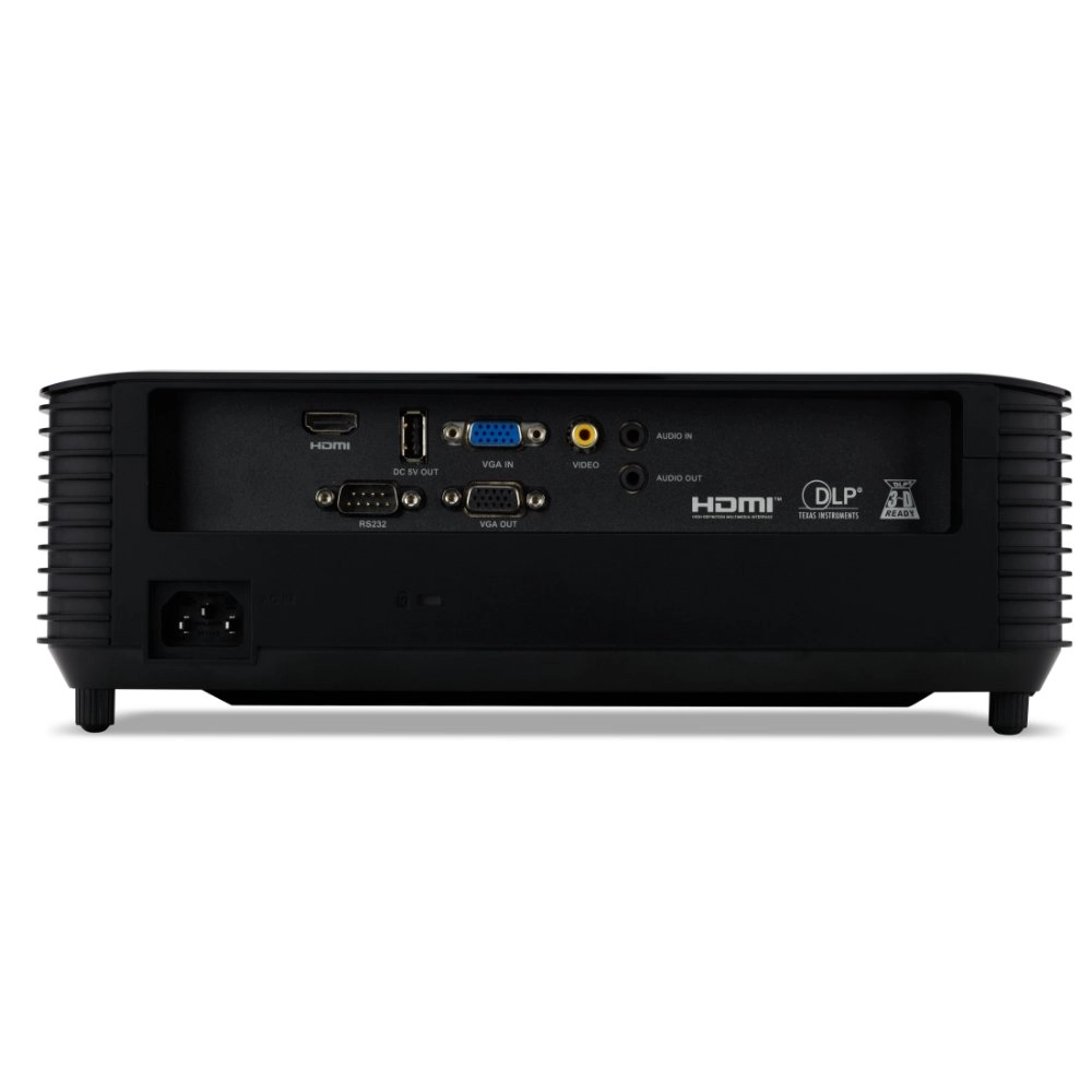 Projetor Acer X1328WH, 5000 Lumens, Lâmpada, DLP, VGA, WXGA, WUXGA, HDMI, 3D, áudio 3W, até 300" - MR.JTJ11.00G