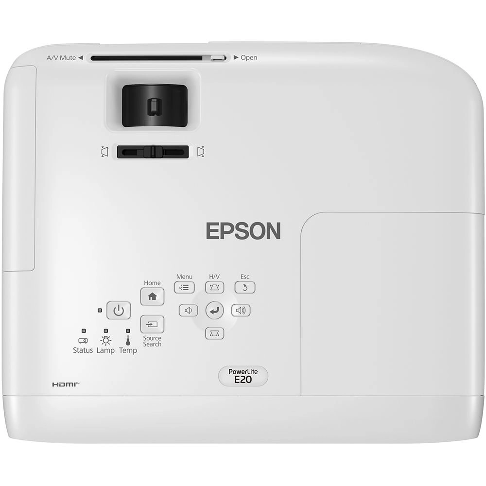 Projetor Epson PowerLite E20, 3400 Lumens, XGA, HDMI, USB - V11H981020