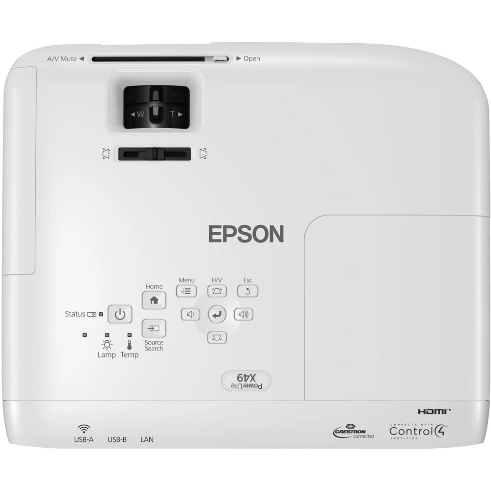 Projetor Epson PowerLite X49, 3600 Lumens, XGA, 3LCD - V11H982020