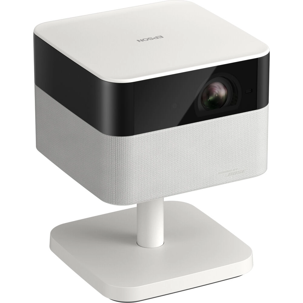 Projetor Smart Epson Portátil Lifestudio Flex EF-71, 700 IDMS/ISO Lumens, LED, 3LCD, Full HD, HDMI, USB, Smart, Google TV, áudio BOSE Estéreo, Wi-Fi, Bluetooth, até 150 Polegadas, Branco Pérola - V11HB79021