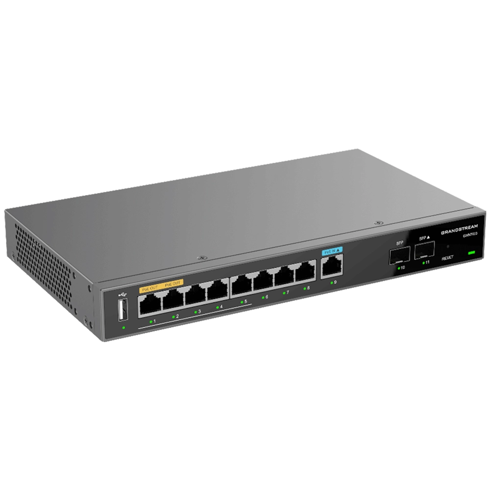 Roteador Grandstream VPN Gigabit multi-WAN POE Wi-Fi 6 GWN7003