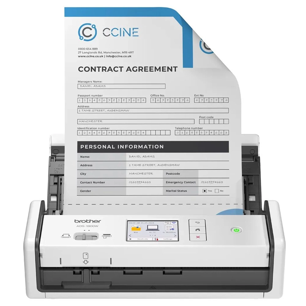 Scanner Brother A4 Duplex 30ppm USB/Wi-fi - ADS1800W Scanner Brother A4 Duplex 30ppm USB/Wi-fi - ADS1800W
