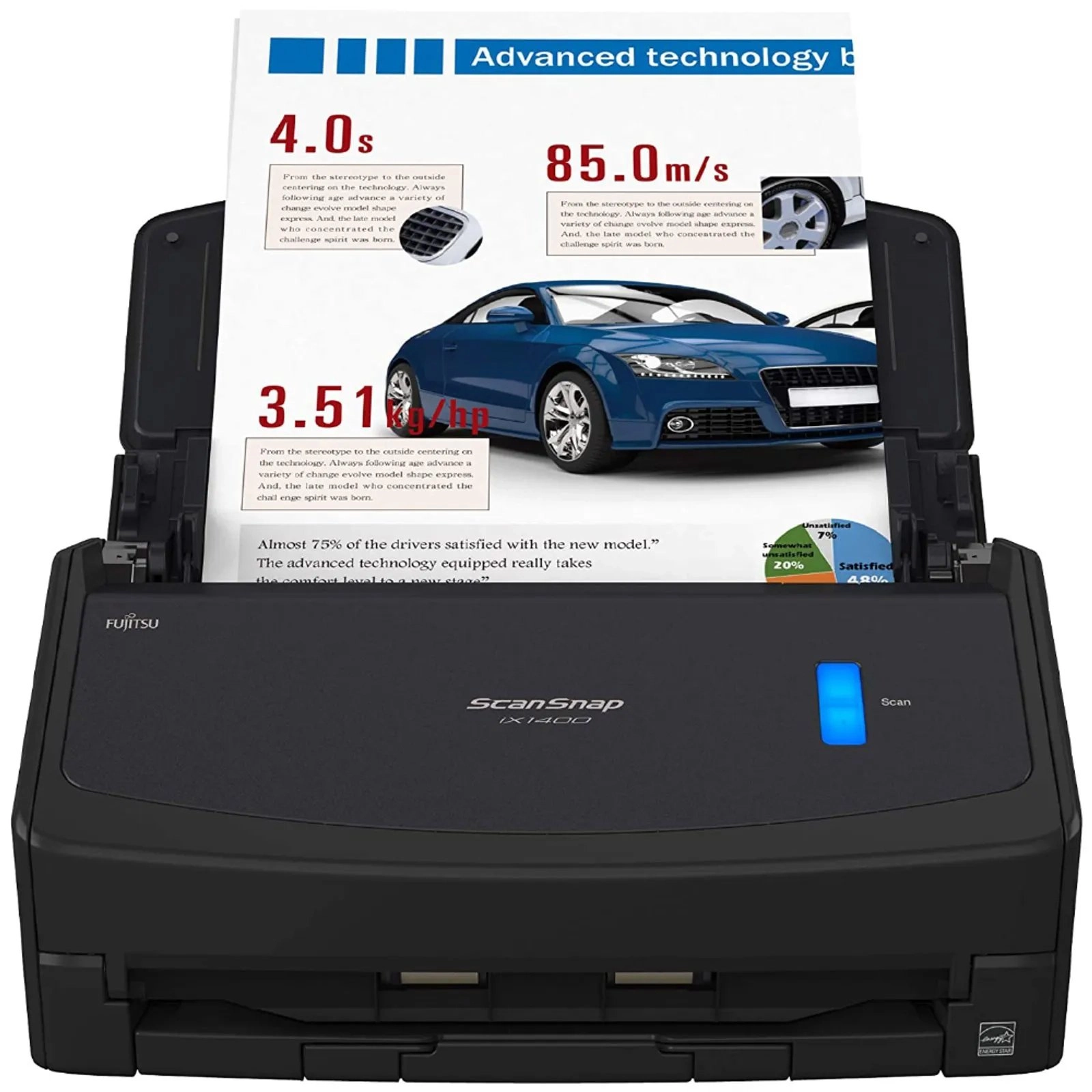 Scanner Ricoh IX1400 A4 Duplex 40ppm Preto CG01000-300001