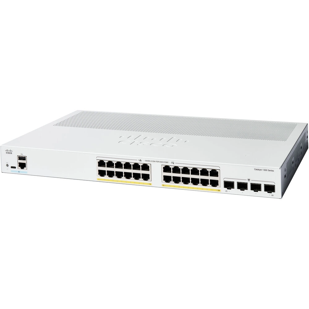 Switch Cisco Catalyst 24 portas 4x10G SFP+ C1300-24T-4X Switch Cisco Catalyst 24 portas 4x10G SFP+ C1300-24T-4X