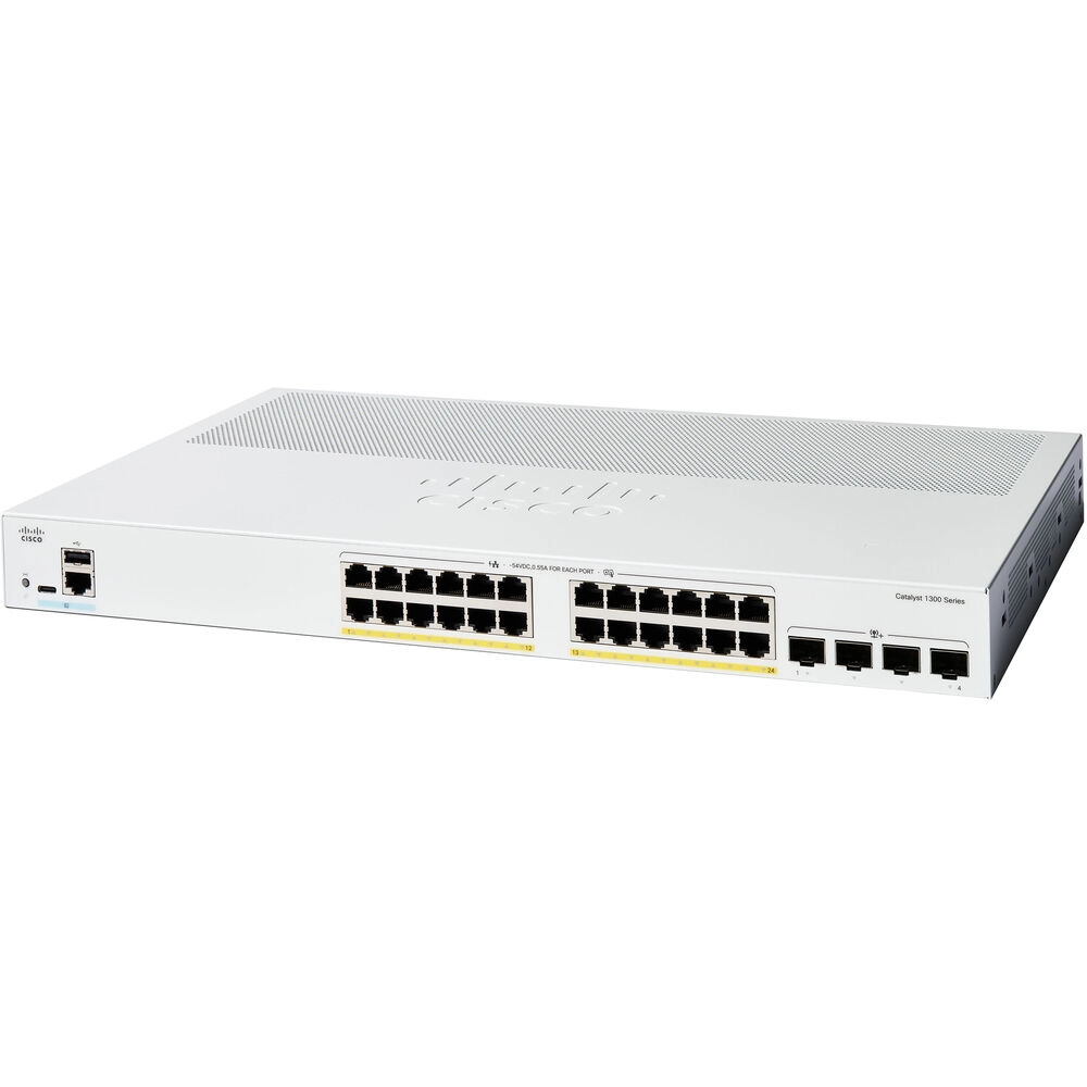 Switch Cisco Catalyst 24x GbE PoE+ 195W 4x SFP+ 10GB C1300-24P-4X Switch Cisco Catalyst 24x GbE PoE+ 195W 4x SFP+ 10GB C1300-24P-4X