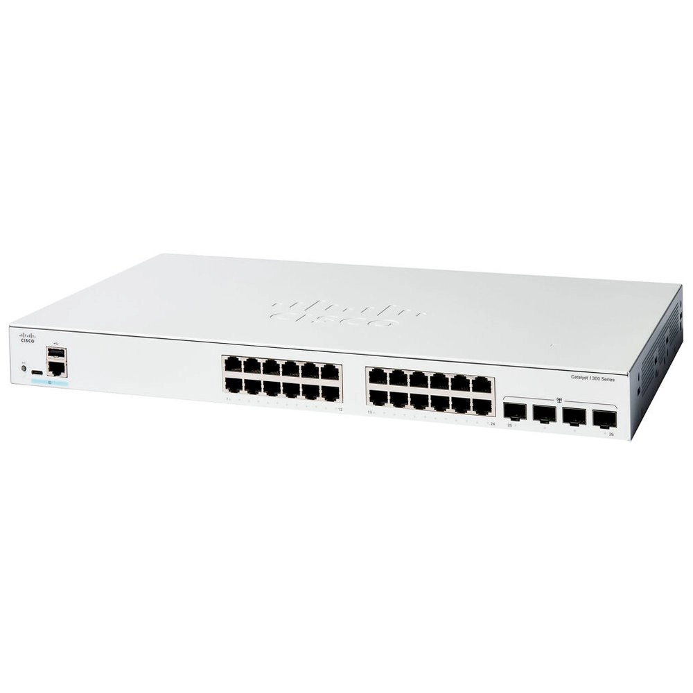 Switch Cisco Catalyst C1300 24 Portas Gigabit 4x SFP Layer 3 Gerenciável C1300-24T-4G