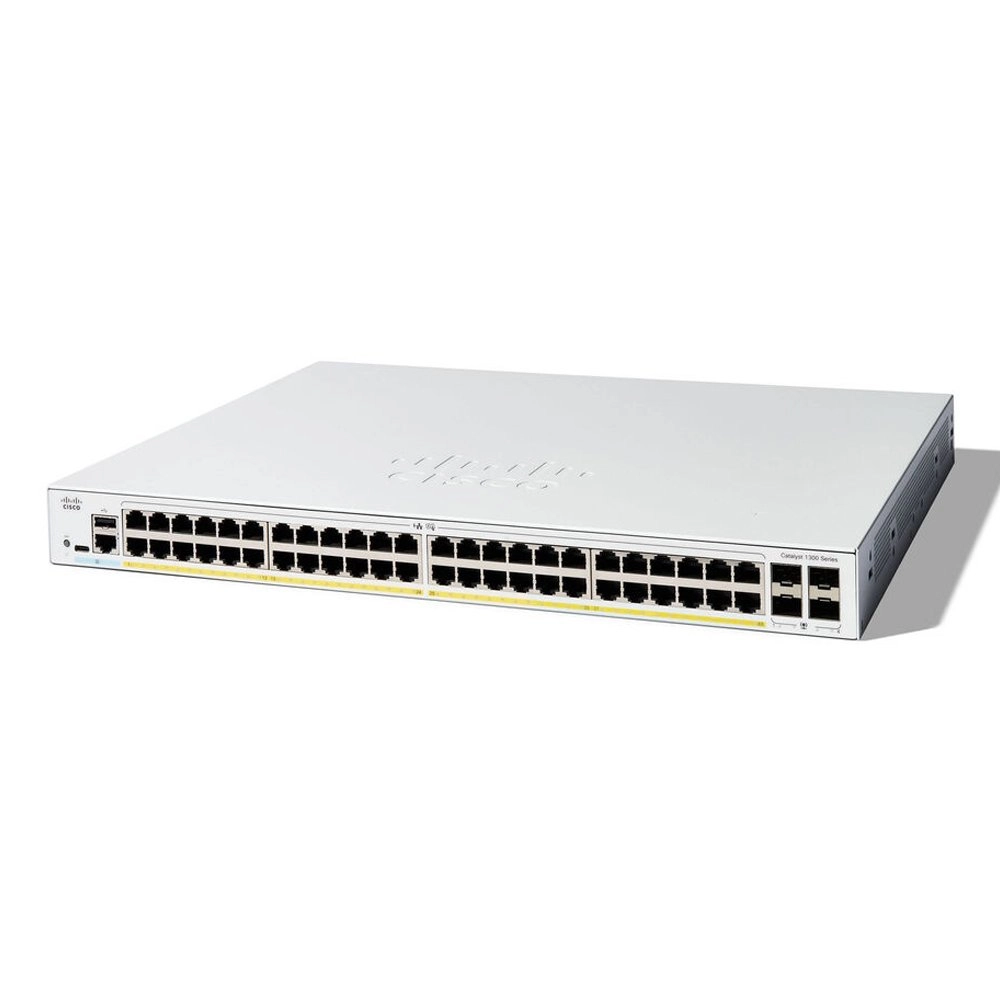 Switch Cisco Catalyst C1300 48 Portas Gigabit PoE 370W 4x SFP Layer 3 Gerenciável C1300-48P-4G
