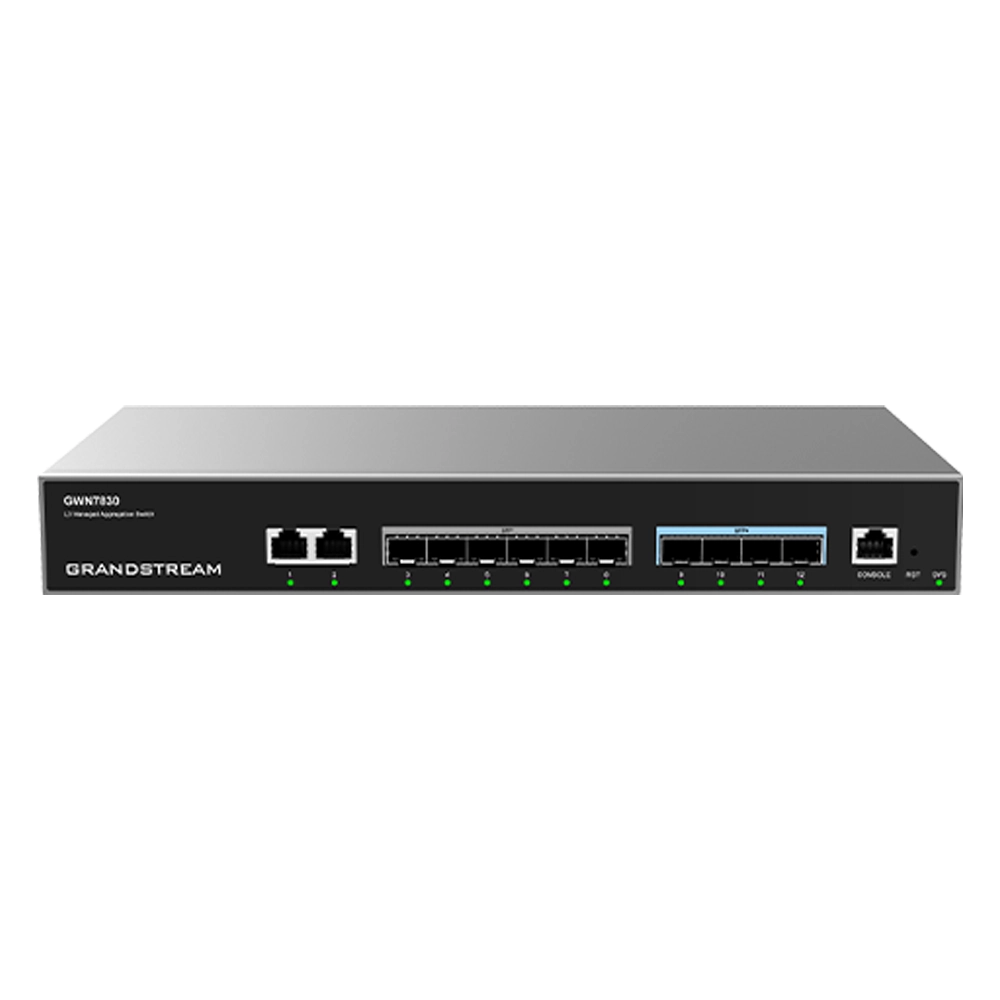 Switch Grandstream L3 Gerenciável 12 Portas 4x SFP+ GWN7830 Switch Grandstream L3 Gerenciável 12 Portas 4x SFP+ GWN7830