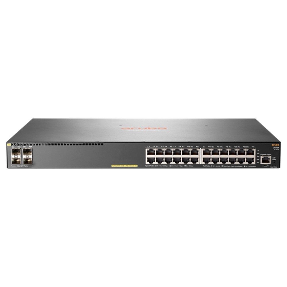 Switch HPE Aruba 2930F 24 Portas GbE PoE+ 4SFP JL261A