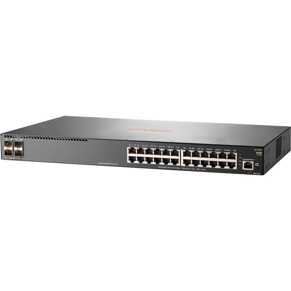 Switch HPE Aruba 2930F 24G PoE + 4SFP+ 370W - JL255A